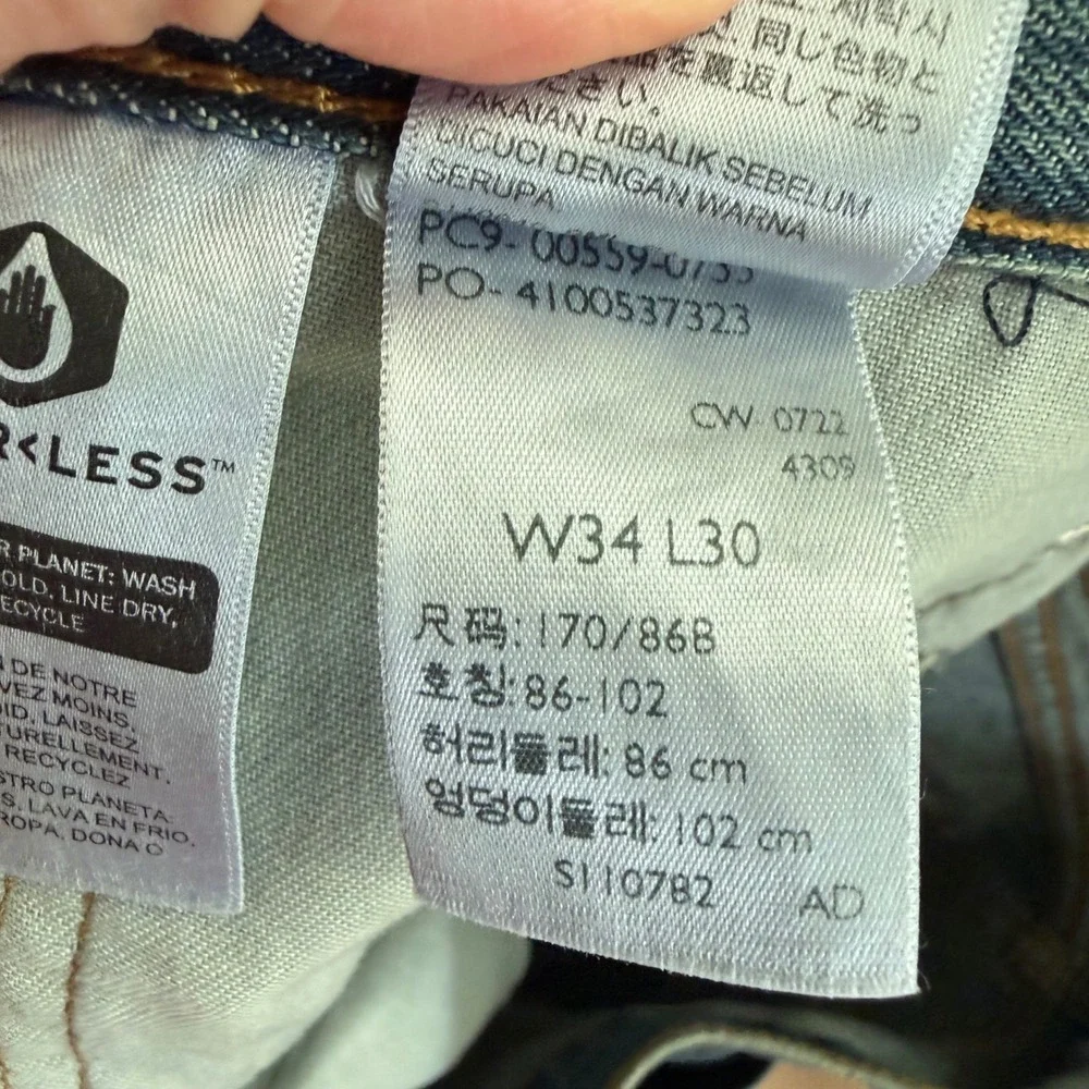 Levi's 559 Relaxed Straight 34x30 Blue Medium Wash Denim Jeans Classic